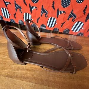 J. Crew Brown Leather Sandals size 10